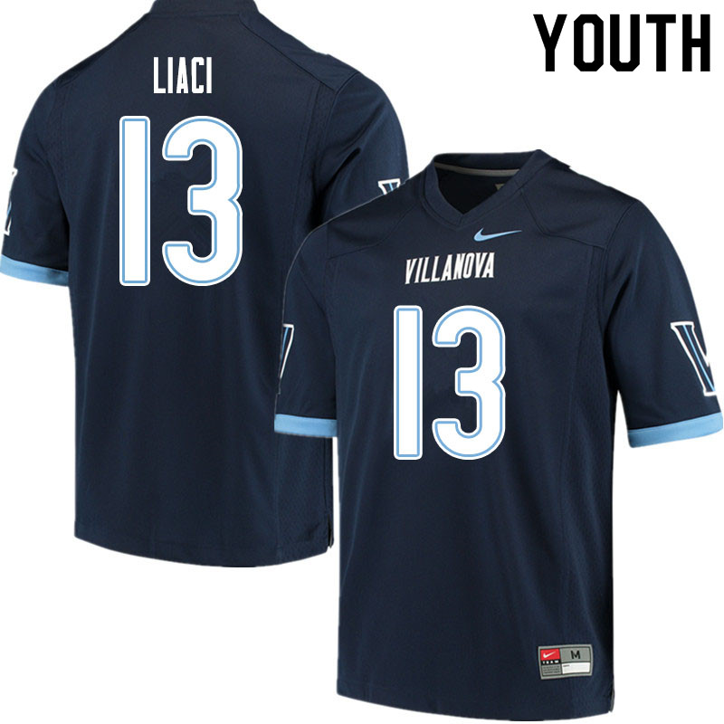 Youth #13 Julian Liaci Villanova Wildcats College Football Jerseys Sale-Navy